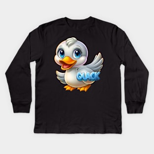 Cute Baby Duck Kids Long Sleeve T-Shirt